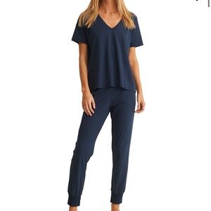 Skjn “Sylvie” V Neck T Shirt and Joggers